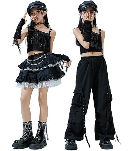 Amazon | ジャズダンス衣装 キラキラ スパコール キッズダンス